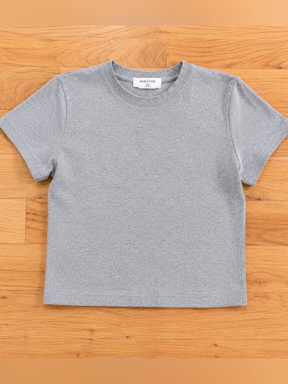 Babaton Gray Basic Crewneck Tee